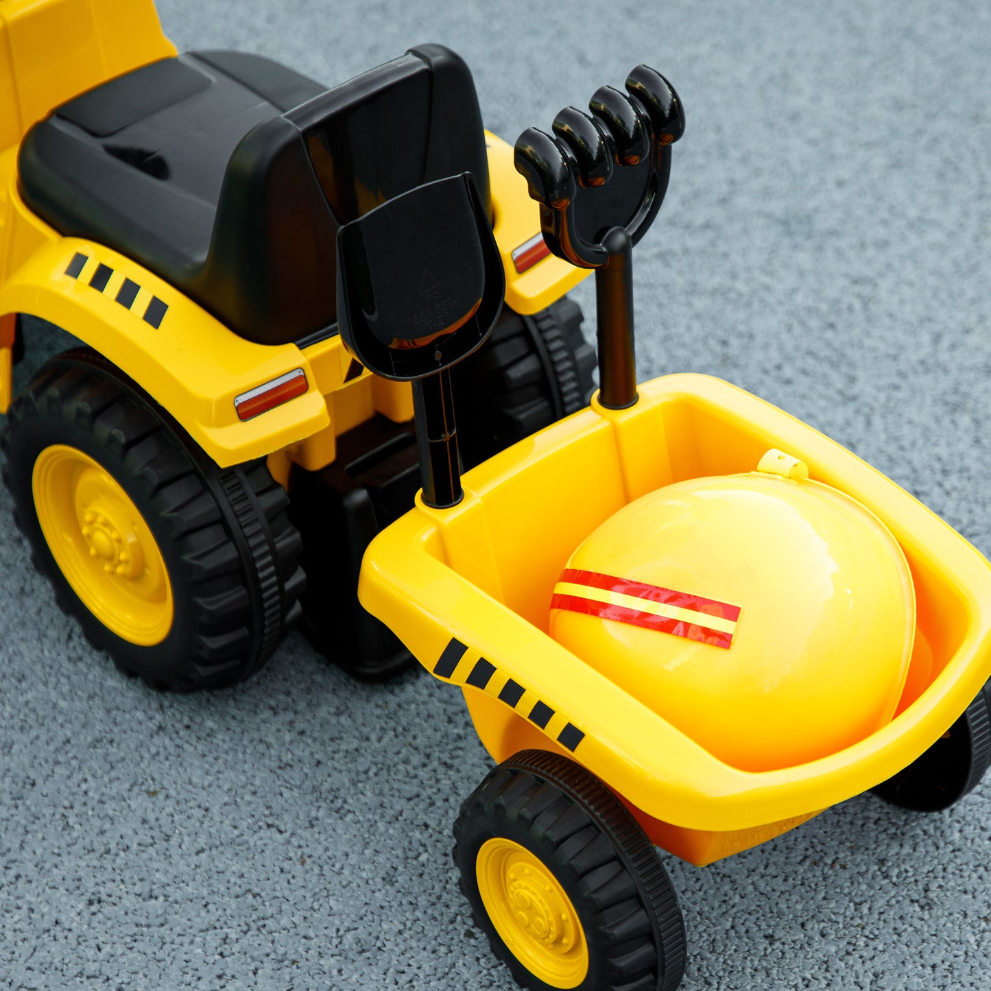 Tracteur enfant Caterpillar avec pelle et remorque