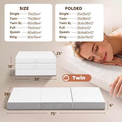 Matelas pliable en mousse mémoire