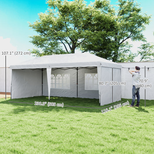 Tente de réception instantanée 6 x 3 m avec sac