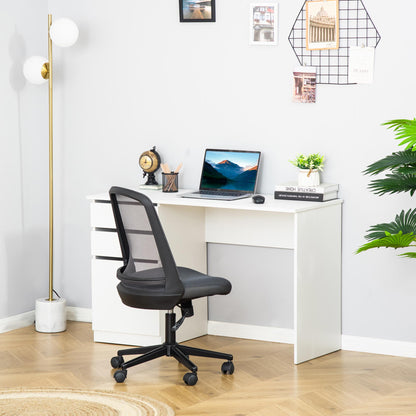 Bureau informatique avec tiroirs et armoire