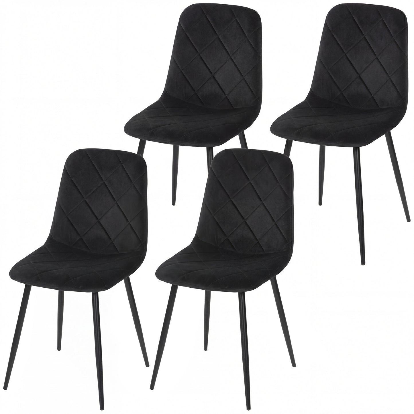 Chaises de salle à manger rembourrées ensemble de 4