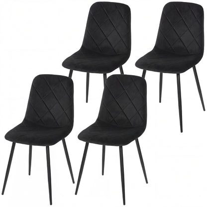 Chaises de salle à manger rembourrées ensemble de 4