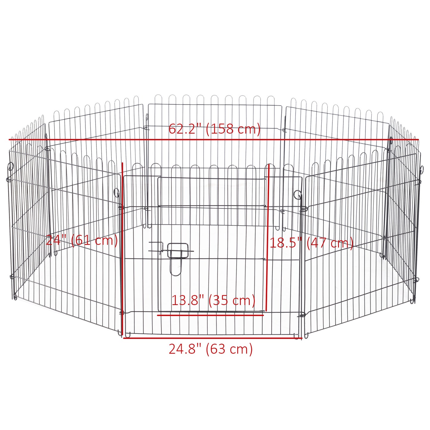 Parc pour chien octogonal 8 panneaux pliable