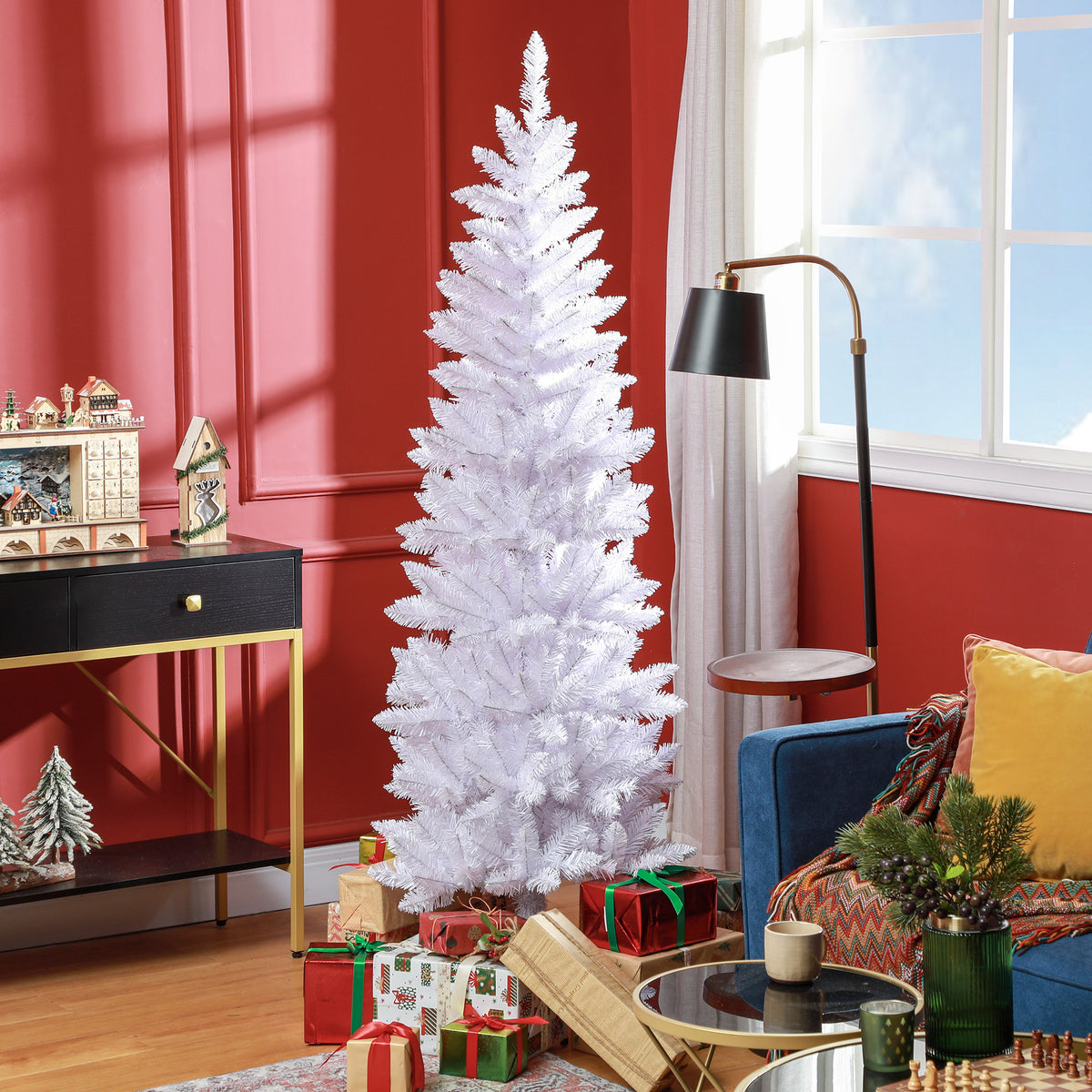 Sapin Noël Artificiel Mince 6 pi — Vert
