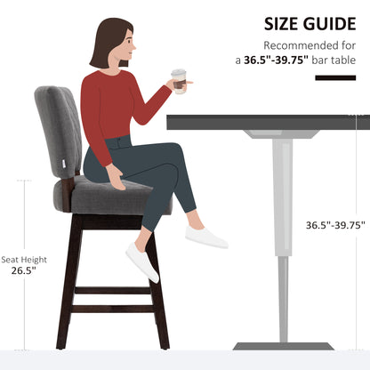 Tabourets de bar pivotants ensemble de 2 pattes bois