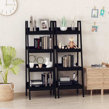Bibliothèque échelle 4 tablettes — Lot de 2