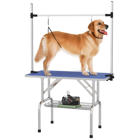 Table de toilettage ajustable pour chiens avec sangles sécurité