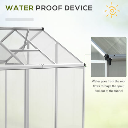 Outsunny Greenhouse 183x189x195cm Polycarbonate Aluminum with Ventilation