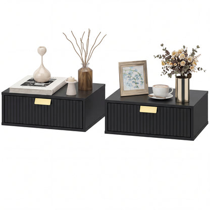 Tables de chevet flottantes murales — Lot de 2