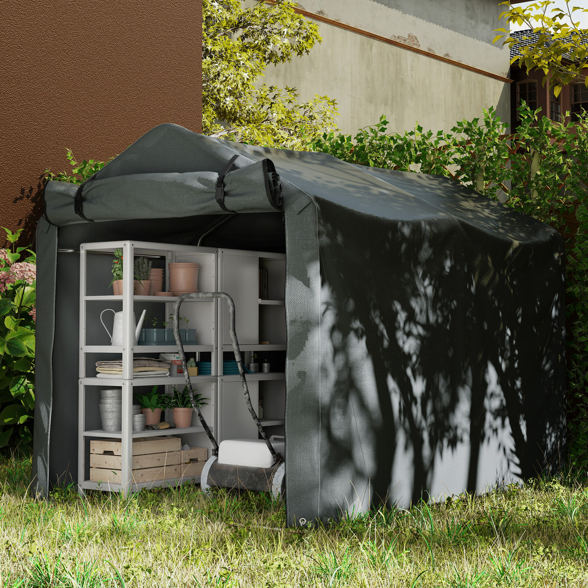 Abri de rangement extérieur résistant aux UV — Gris foncé