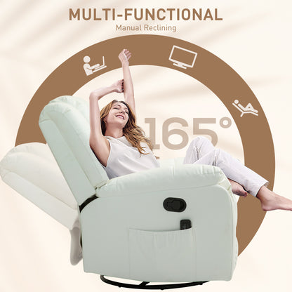 Fauteuil inclinable de massage vibrant en similicuir
