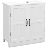 Meuble sous-lavabo double porte avec tablette ajustable