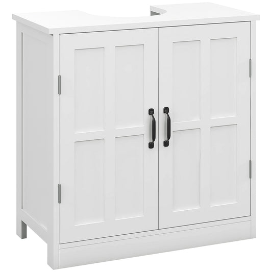 Meuble sous-lavabo double porte avec tablette ajustable