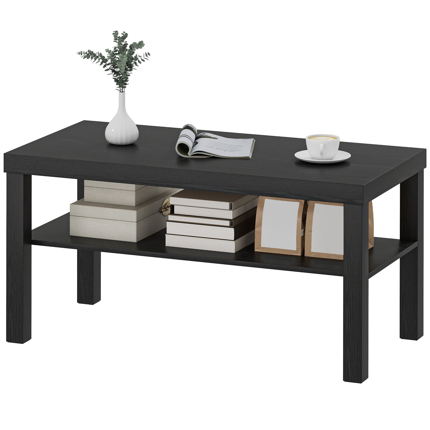 Table basse à deux niveaux en bois d'ingénierie