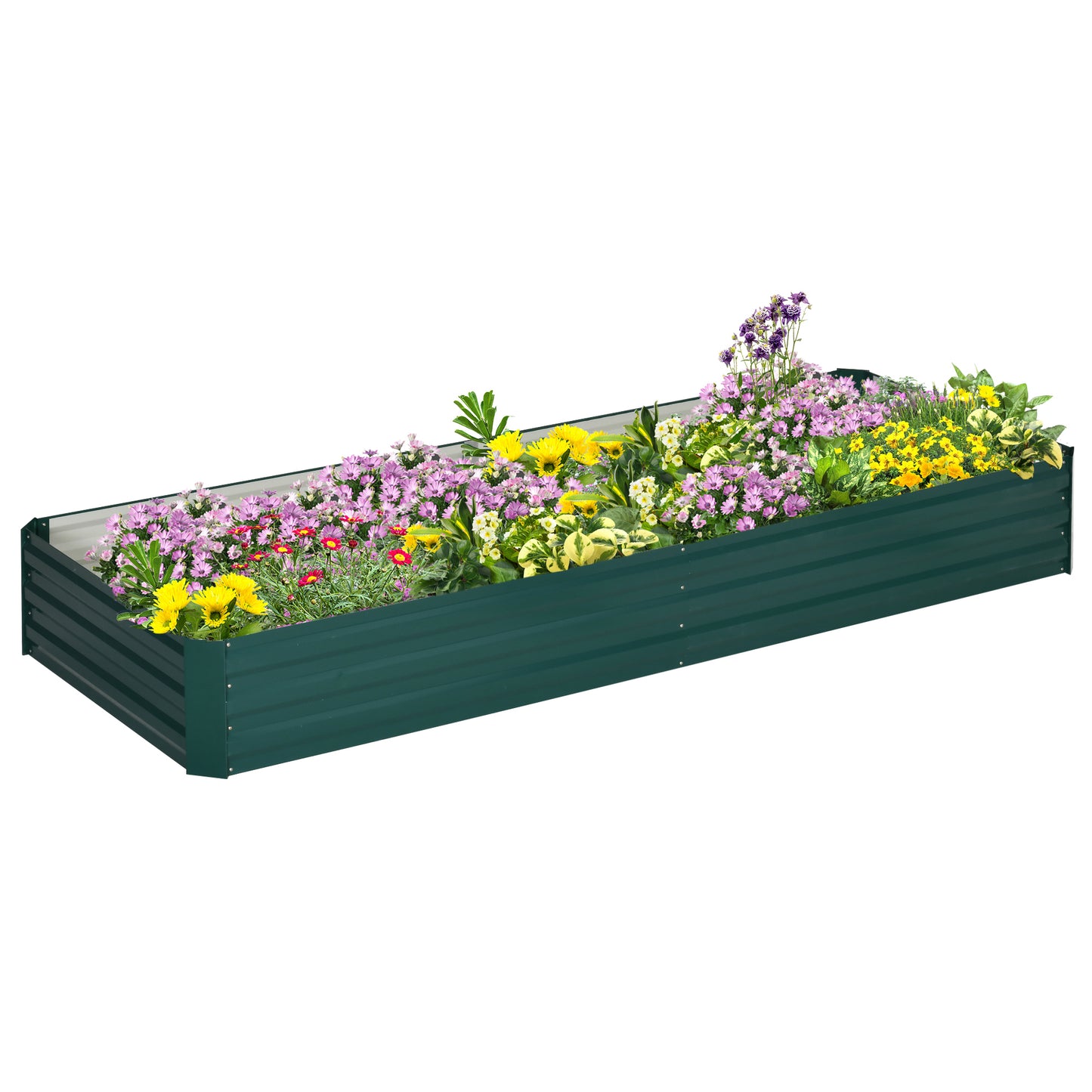 Bac de jardinage surélevé galvanisé 241 x 91 x 30 cm
