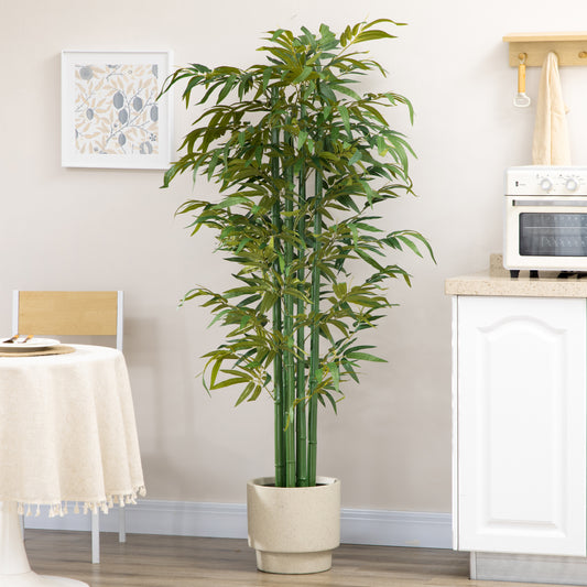 Arbre de bambou artificiel en pot — Vert
