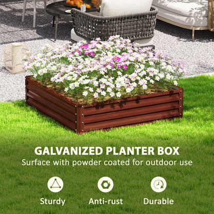 Jardinière surélevée acier galvanisé 120x120x30cm