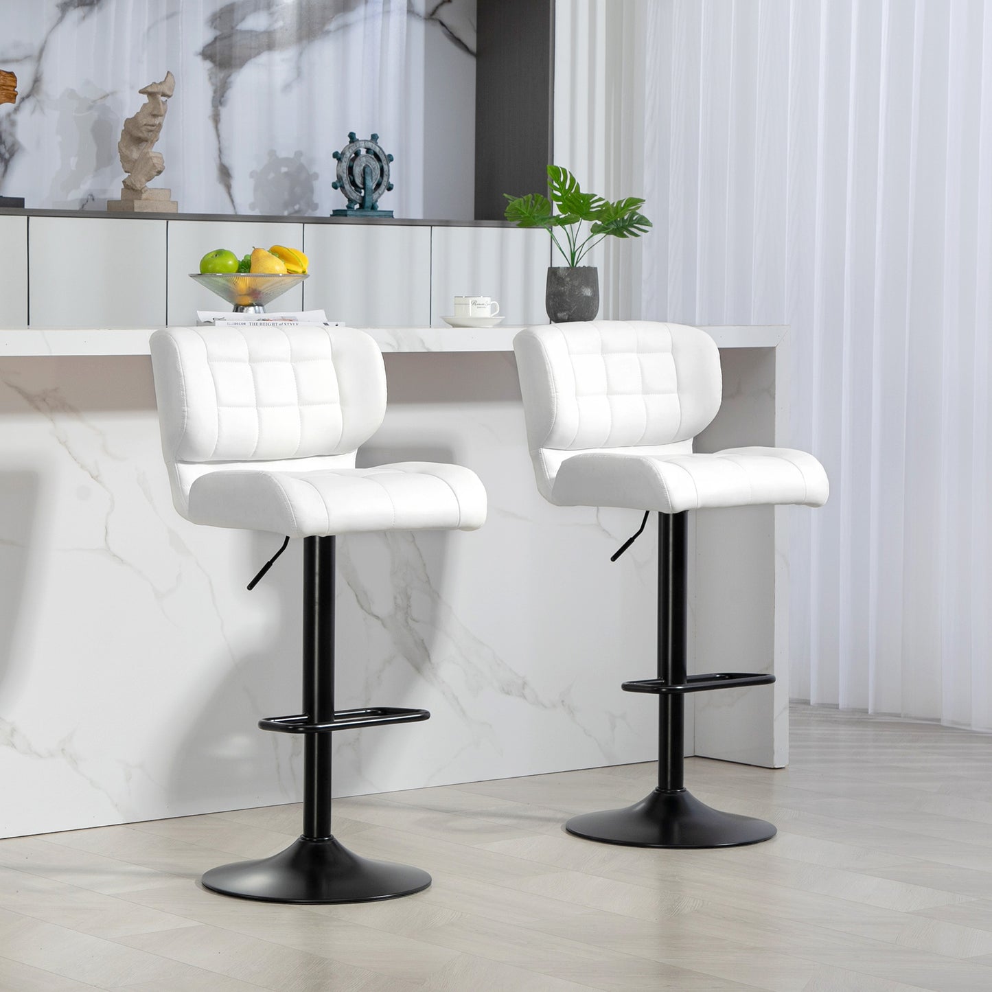 Tabourets de bar pivotants ajustables ensemble de 2