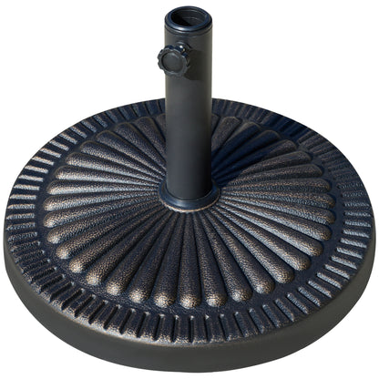 Socle de parasol rond en résine motif décoratif