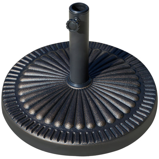 Socle de parasol rond en résine motif décoratif