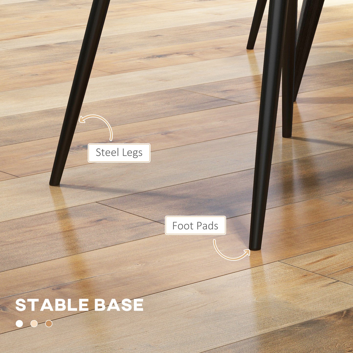 Chaises de salle à manger capitonnées ensemble de 4
