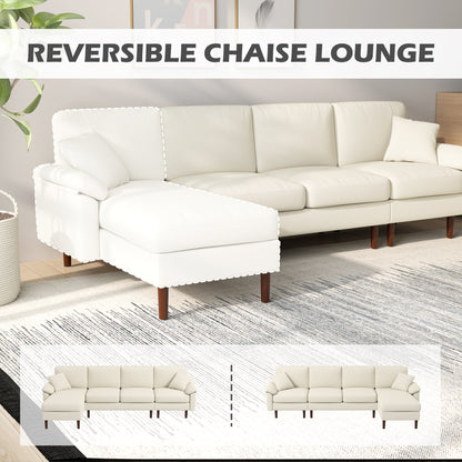Sofa sectionnel en L avec chaise longue interchangeable