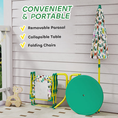 Ensemble table de pique-nique et chaises pour enfants — Lot de 4