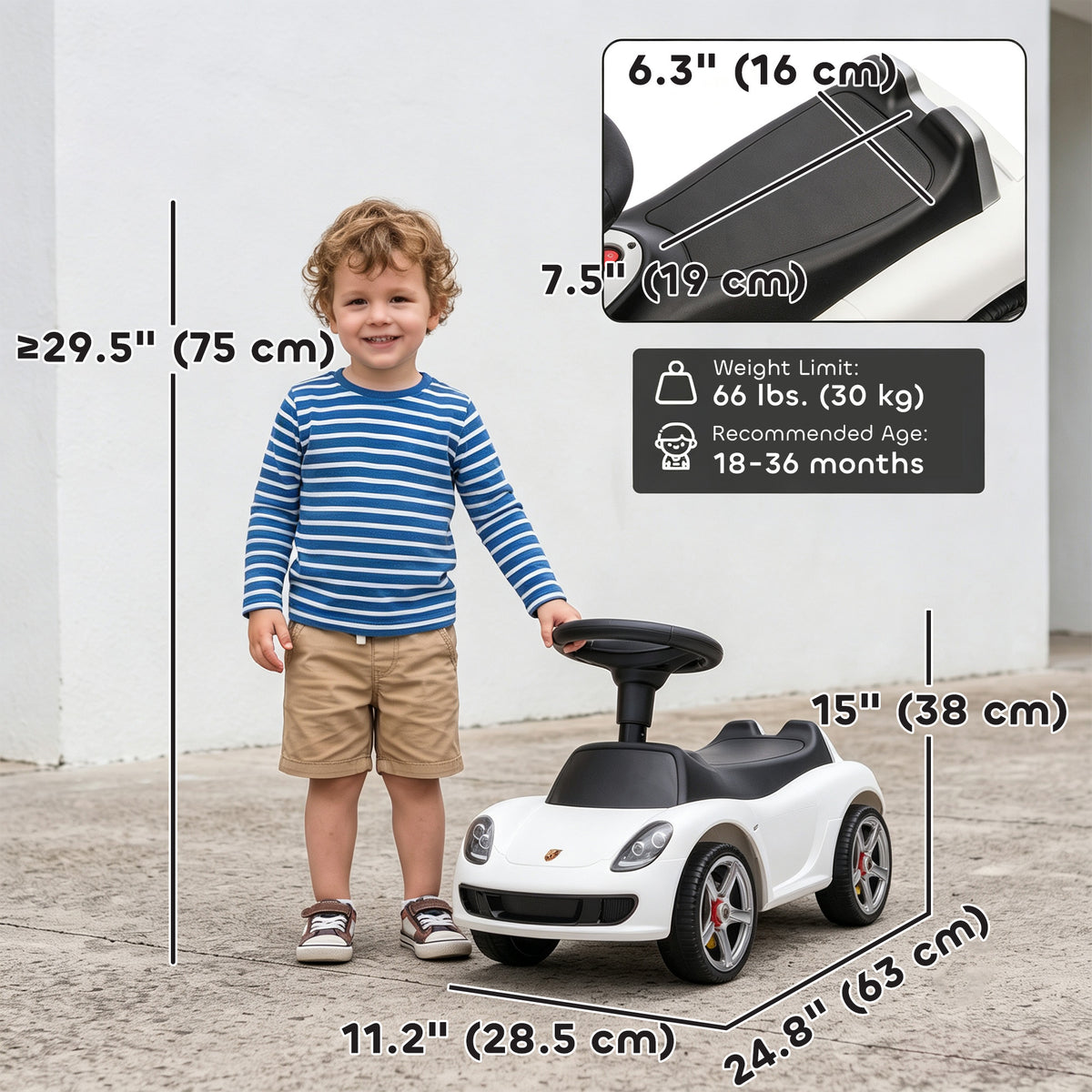 Voiture poussette pour tout-petit sous licence