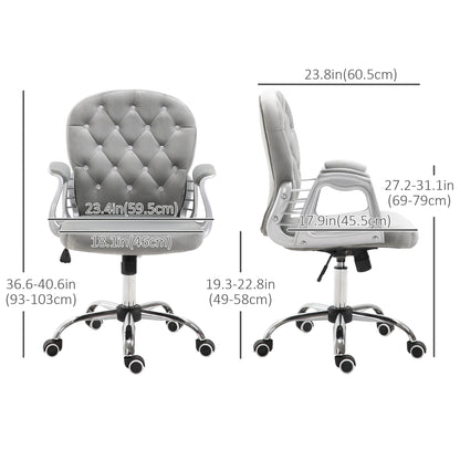 Chaise de bureau capitonnée cuir synthétique cristaux décoratifs