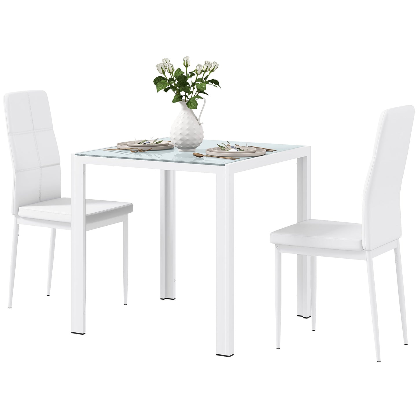 Ensemble de salle à manger 3 pièces table rectangulaire
