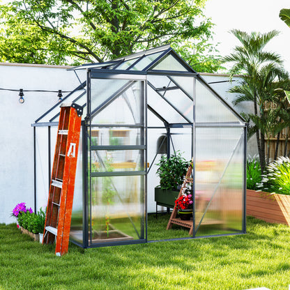 Serre de jardin polycarbonate 183 x 183 x 198 cm