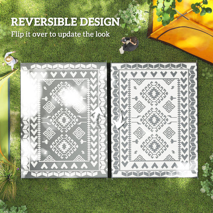 Tapis extérieur réversible 9' x 12' — gris