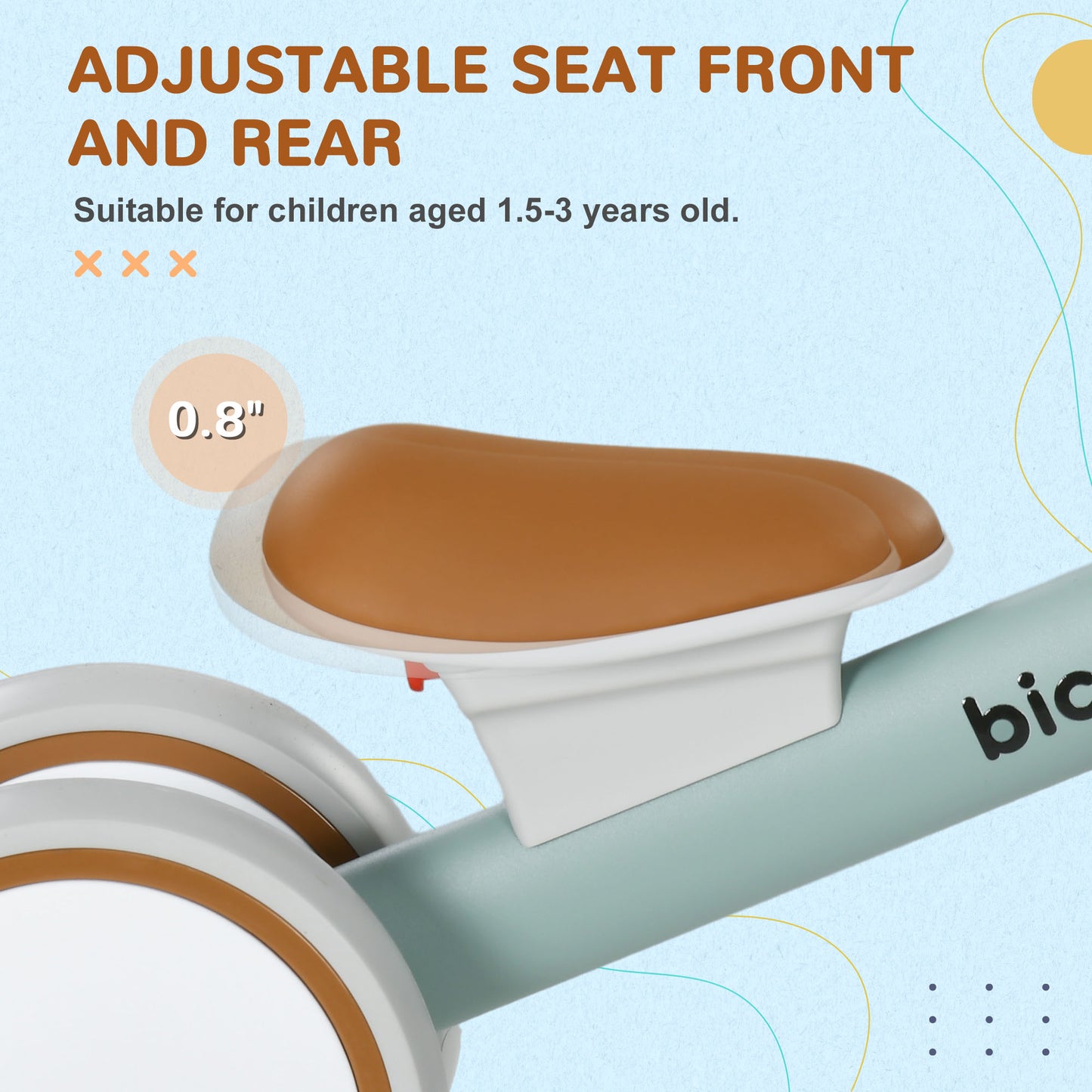 Vélo d'équilibre bébé avec panier amovible
