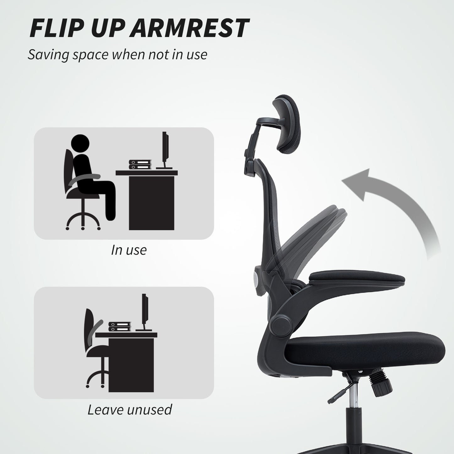 Chaise bureau ergonomique dossier haut appui-tête rotatif