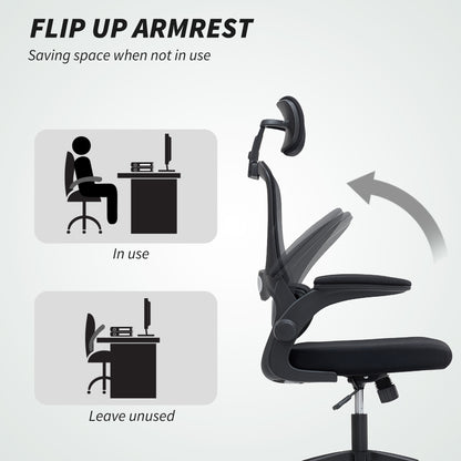 Chaise bureau ergonomique dossier haut appui-tête rotatif