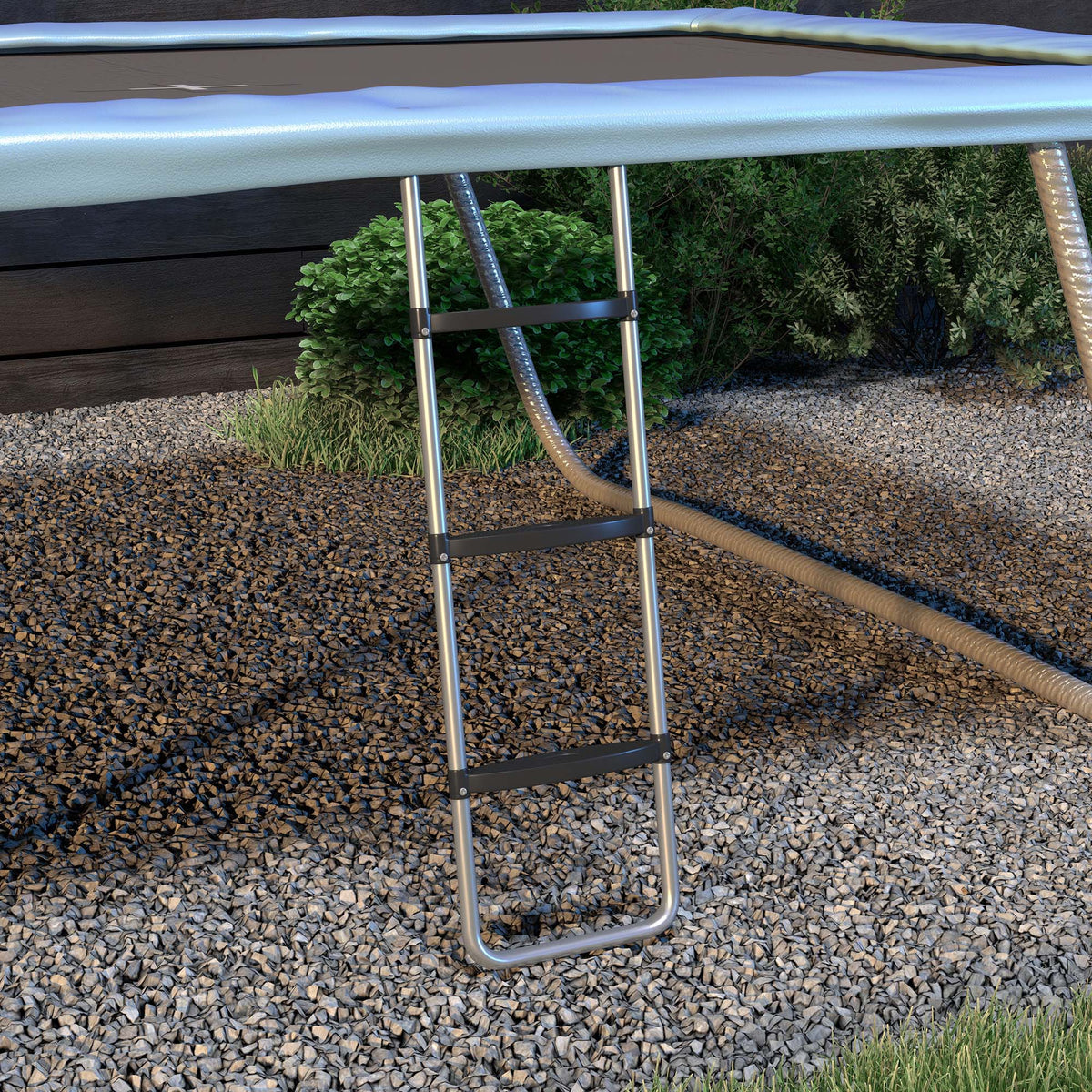 Échelle de trampoline ajustable 2/3 marches — acier galvanisé
