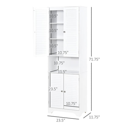 Meuble de rangement haut étroit pour salle de bains