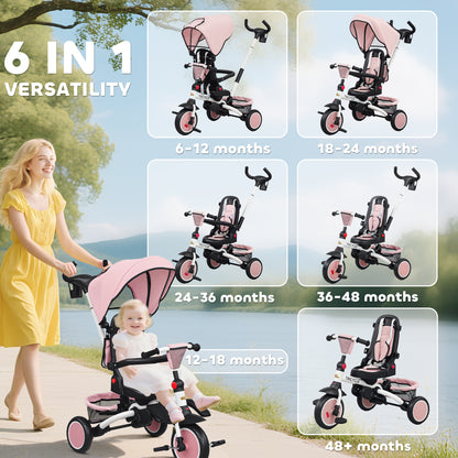 Tricycle évolutif 6 en 1 pour enfants 1-5 ans