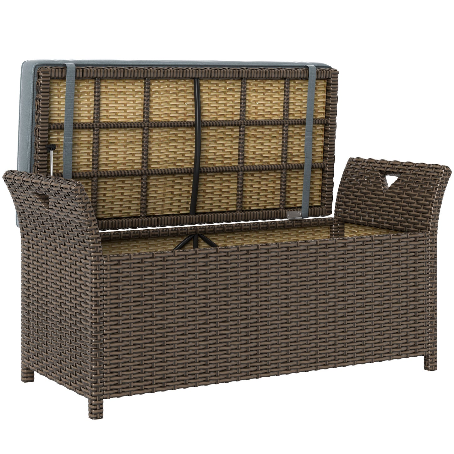 Banc coffre extérieur en rotin PE 111 L
