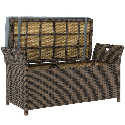 Banc coffre extérieur en rotin PE 111 L