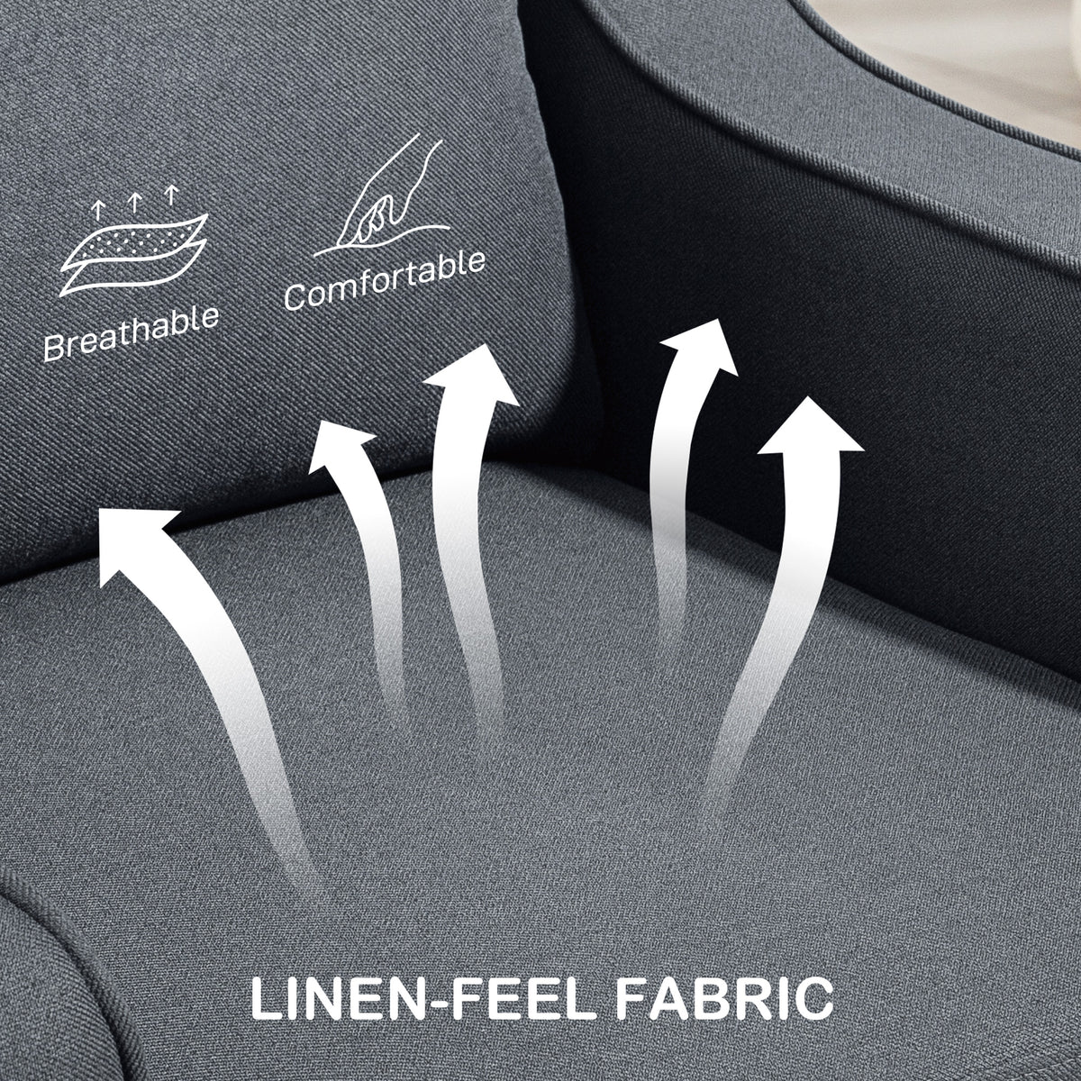 Fauteuil d'accent moderne en lin