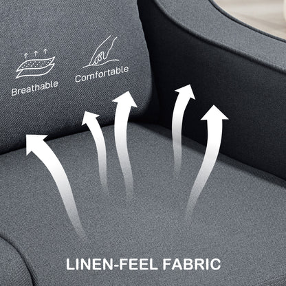 Fauteuil d'accent moderne en lin