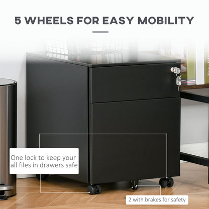 Classeur de bureau mobile en acier verrouillable
