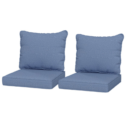 Coussins chaise patio 4 pièces avec dossier