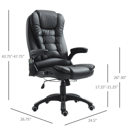 Chaise de bureau massante chauffante dossier haut inclinable
