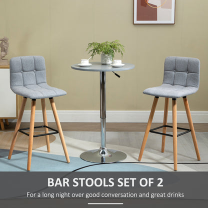 Tabourets de bar rembourrés set de 2, 96 cm