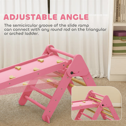 Ensemble triangle de Pikler 7-en-1 pliable en bois