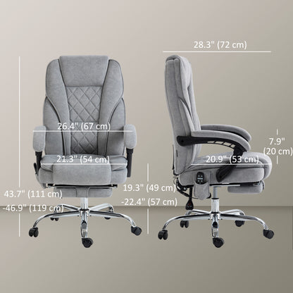 Chaise bureau massage inclinable avec repose-pieds ajustable