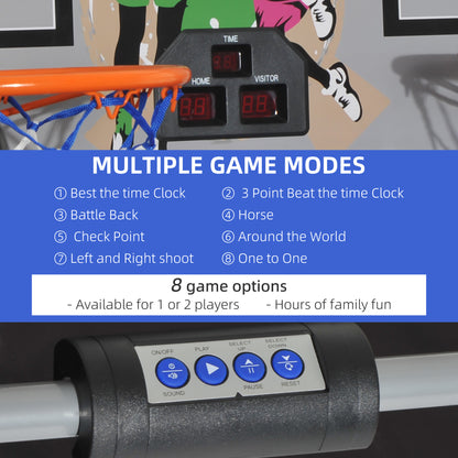 Système de basketball d'arcade pliant pour deux joueurs