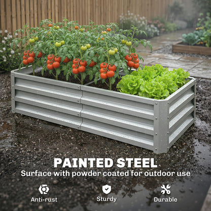 Jardinière surélevée galvanisée acier 120x60x30cm